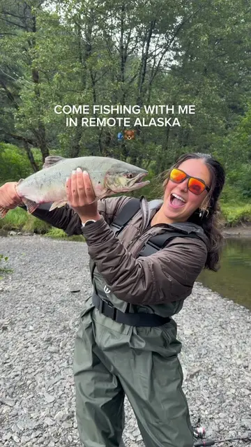 how I got one on a fly rod is unknown to me 😭 #alaska #alaskalife #alaskaliving