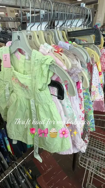 Hit the jackpot once again😝💞 #babygirl #thrift #vintagebabyclothes #fyp #thrif