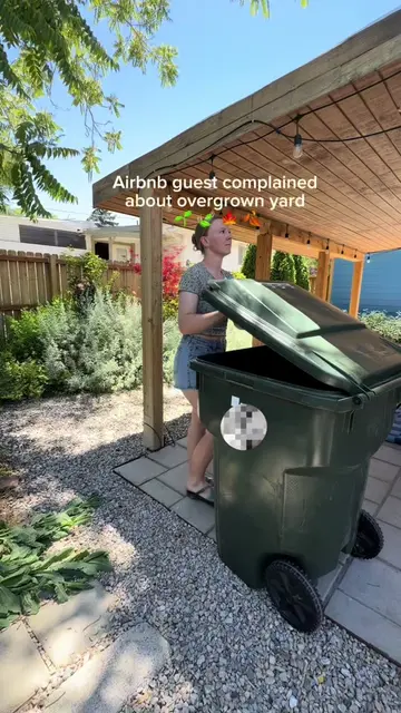Airbnb guests complained about overgrown yard 😬 #airbnbhost #sidehustle #cleani