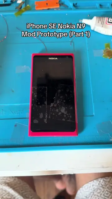 iPhone into Nokia modification prototype #iphone #ios #apple #techtok #Nokia @Ba
