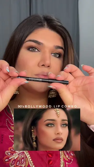 Bollywood 90's lip combo tutorial 🤎✨ @rimmellondon lip liner in cappuccino @KIK