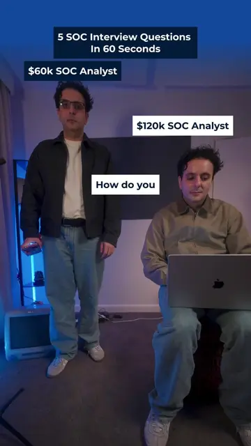 5 Soc Interview Questions In 60 Seconds 🔐 Ready to break into cybersecurity but
