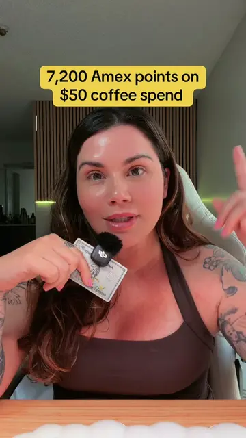 7,200 Amex points for a $50 coffee order. That's 144x what the average person ea