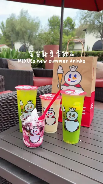 [ MIXUE ] 📍🇺🇸 .ᐟ .ᐟ .ᐟ ⛧ 🍋 green lemon tea ㅣ羽衣甘藍檸檬茶 🍒 super cherry sundae ㅣ