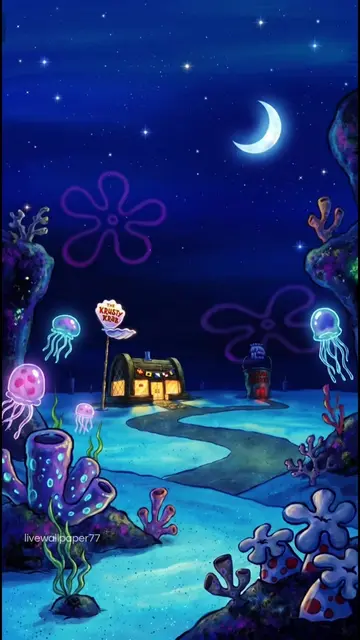 Krusty Krab: After hours🌙🫧 (Download More live wallpaper 👉🏻@Live Wallpaper )