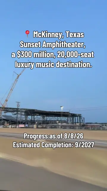 The Sunset Amphitheater is officially taking shape near US 75 & SH 121, with con