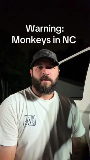 Never seen a monkey while fishing, careful yall #fishing #monkey #northcarolina 