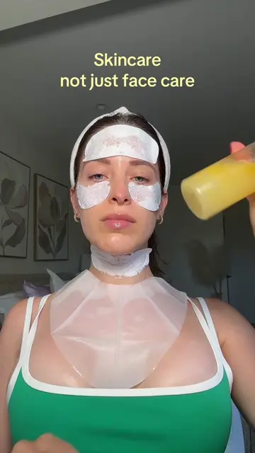 Face card + body card… protecting both #bodycare #skincareasmrsounds #collagensk