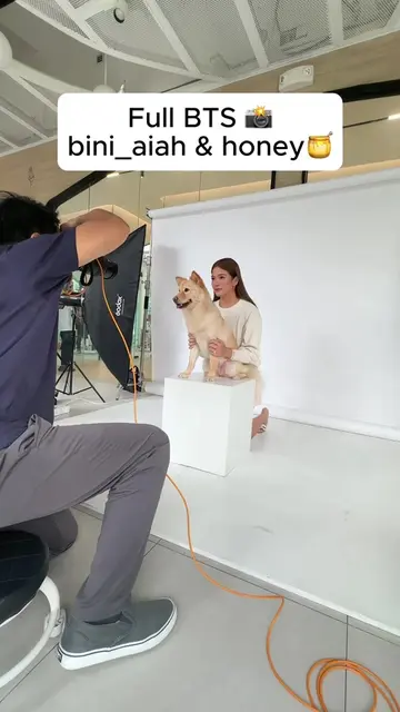 What went behind the portraits. BINI_Aiah and her goodest girl.💁🏻‍♀️🐶 #dogsof