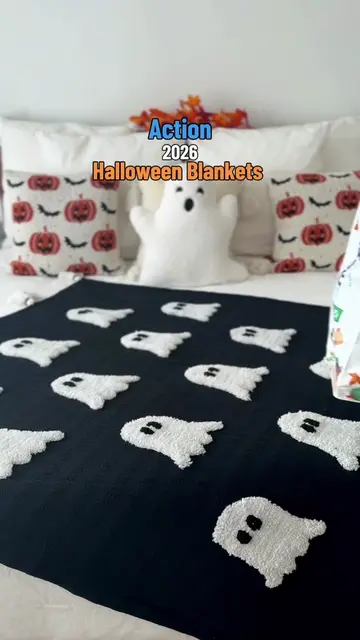 Action 2026 Halloween blankets! Once again they have these lovely throws for fal