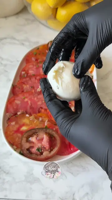 😍Passion Tomate /Burrata  🍅⚪️ #recettefacileetrapide #recettesimple #burrata #