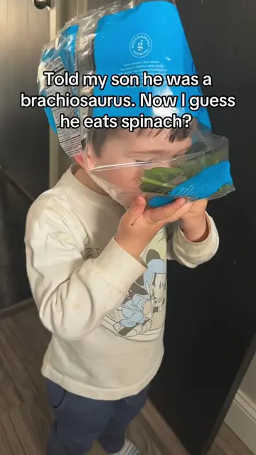 After tears during dinner and pleads that he “absolutely hates spinach”. Kids ne