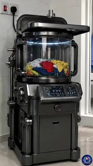 🤯 Future Washing Machine! Wash + Spin + Iron + Fold — All Automatically! 🧺✨ #F