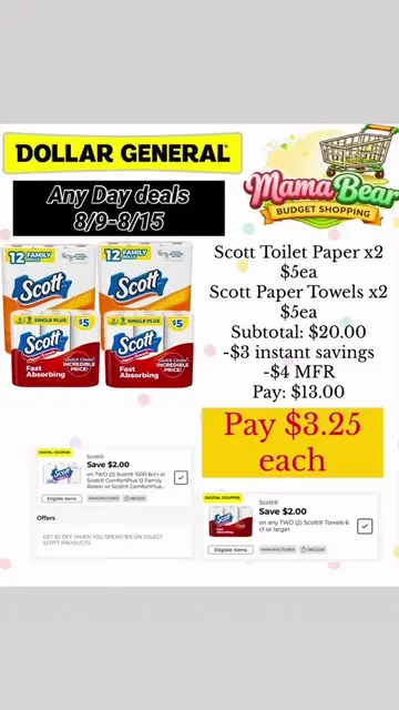 ✨ Dollar General Any Day Deals 8/9 - 8/15 Coupon Match-ups this week Everyone’s 