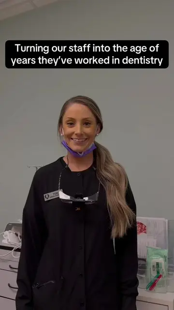 Turning our staff into the age of years they’ve worked in dentistry.🦷💙 #dental