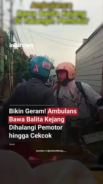 Cekcok terjadi antara relawan ambulans dan seorang pemotor di Jalan Raya Sawanga