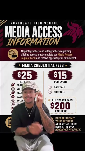 High school is charging for a media pass for sports photographers and sports vid