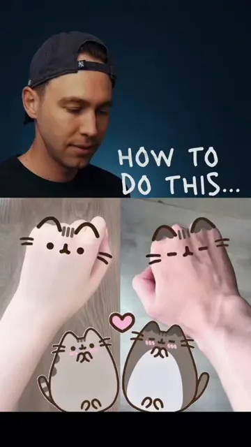 pusheen hand trend tutorial  pusheen hand trend pusheen hand trend partner tommy