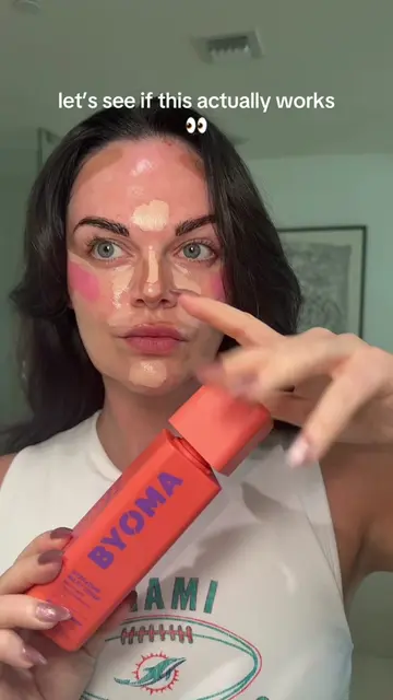 putting the Byoma milky toner blending hack to the test 👀 saw the beautiful @Kl