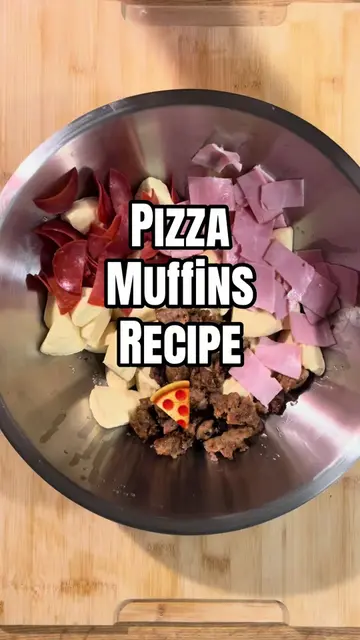 Pizza Muffins 🍕🧁 These are SO easy to make and perfect for a quick snack, part