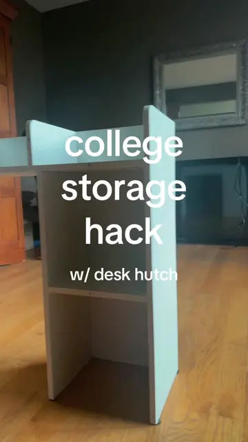 super quick and easy 🫶 #storagehacks #college #dorm #deskhutch #organizationide