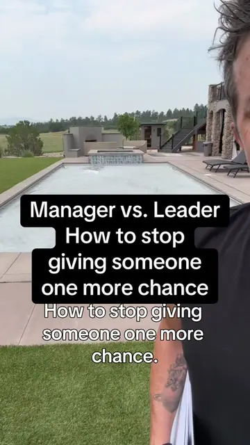 How to stop giving someone one more chance like a leader, not a manager 🚨Order 
