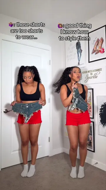 This or That: How to style your outfit with the shortest shorts in the world wit