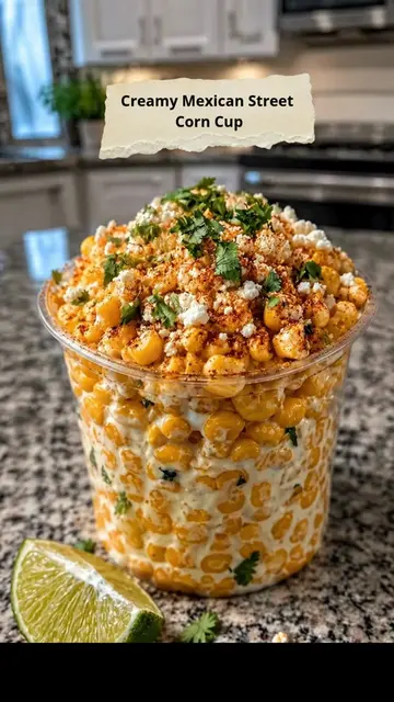 Creamy Mexican Street Corn Cup 🌽🧀 This Creamy Mexican Street Corn Cup is loade