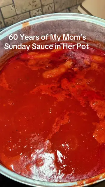 Sunday sauce the way my mother taught me. Braciole, meatballs, sausage, pork and