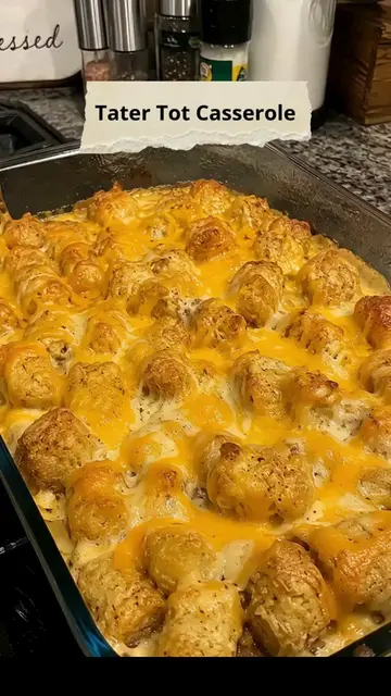 Tater Tot Casserole 😍 Full Printable recipe is on my page — right under my prof