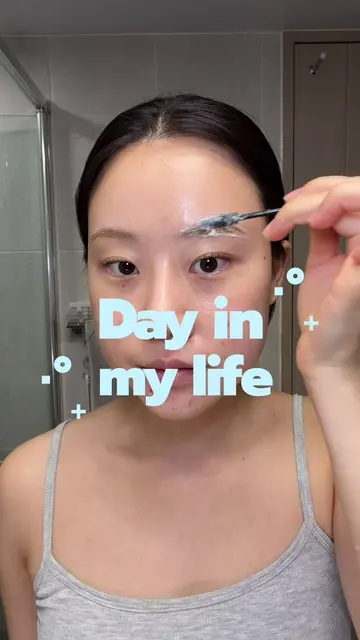 Brow dye & my new cute scrub towel 🫧 #dayinmylife #skincareroutine #nightroutin