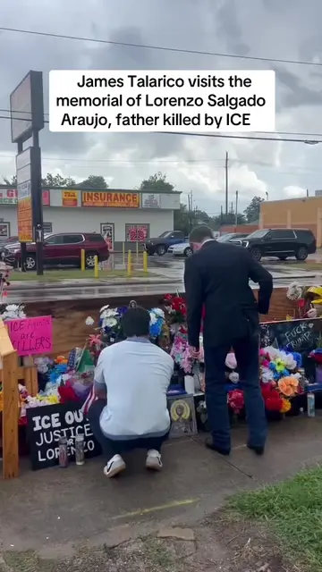Talarico met with Lorenzo's son at the site where his father was murdered by ICE