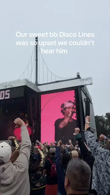 Disco Lines being the sweet bb he is while some of the speakers go out at Outsid