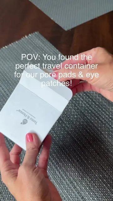 You can find this travel pore pad and eye patches container over in my Amazon st
