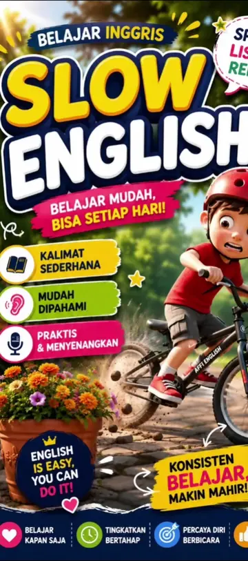 🌸 Learn English the Easy Way! 🚴‍♂️ Small steps every day lead to big progress.