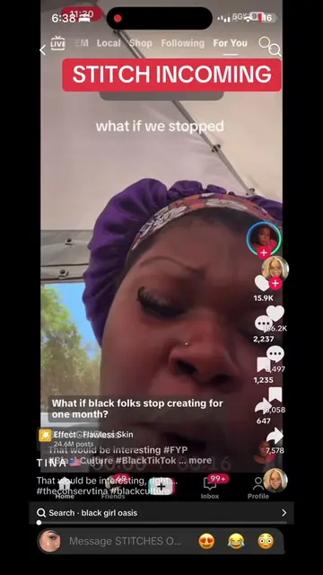 i’m crying she liked a comment saying black people make everything into a race b