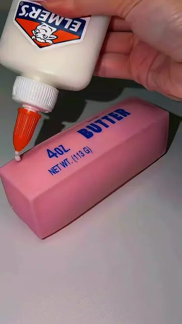 What Happens When You Put Glue on a Butter Squishy? #shortvideo#viral #viraltikt