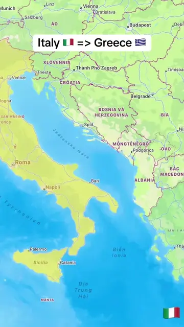 From Italy 🇮🇹 to Greece 🇬🇷. #LearnOnTikTok #trending #viral #italy #greece 
