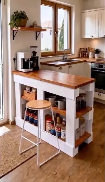 How to Build a Custom DIY Pallet Coffee Bar for Small Spaces ☕✨ Tired of clutter