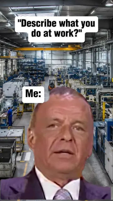 When someone asks me to describe what I do at work… 😂🏭 If you know, you know! 