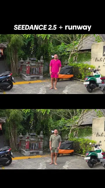 With Seedance 2.5, you can take real footage and change individual parts of the 