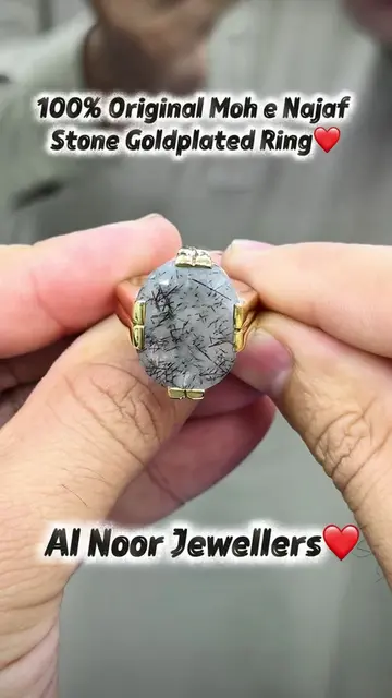 100% original Moh e Najaf stone Goldplated ring ❤️#fyu🥰🥰🥰❤❤❤🤗🤗🤗🦁🦁🦁🌺🌺�