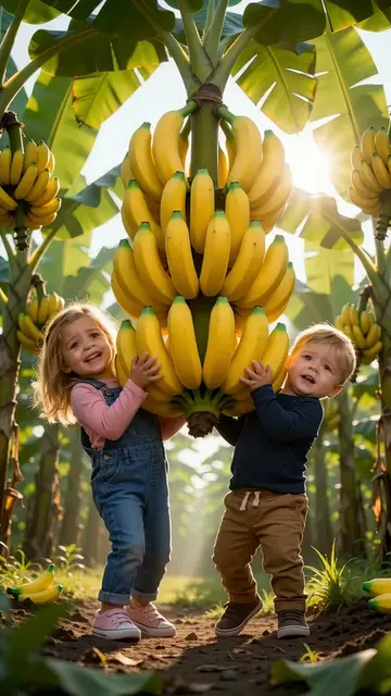 "They tried to carry a giant banana in the banana farm… and the squishy banana c