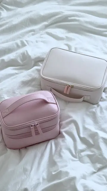 @H&M pink makeup bag!! 🎀🤍🌸🪽 #hm #makeupbag #girlymakeupbag #asmr #aestheticv