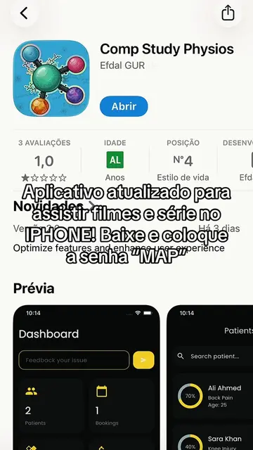 APP ATUALIZADO! Baixe o aplicativo na AppleStore e coloque a senha “MAP” #compst