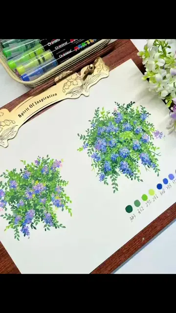Acrylic Markers | Flower Vine #art #painting #tutorials 
