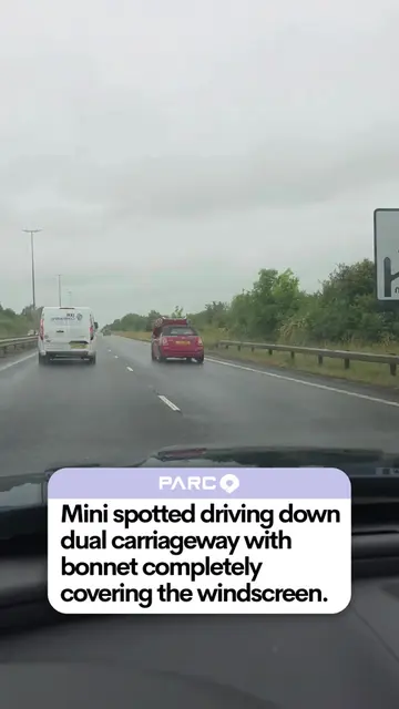 Not sure how you're supposed to see where you're going like this 😭 This Mini wa