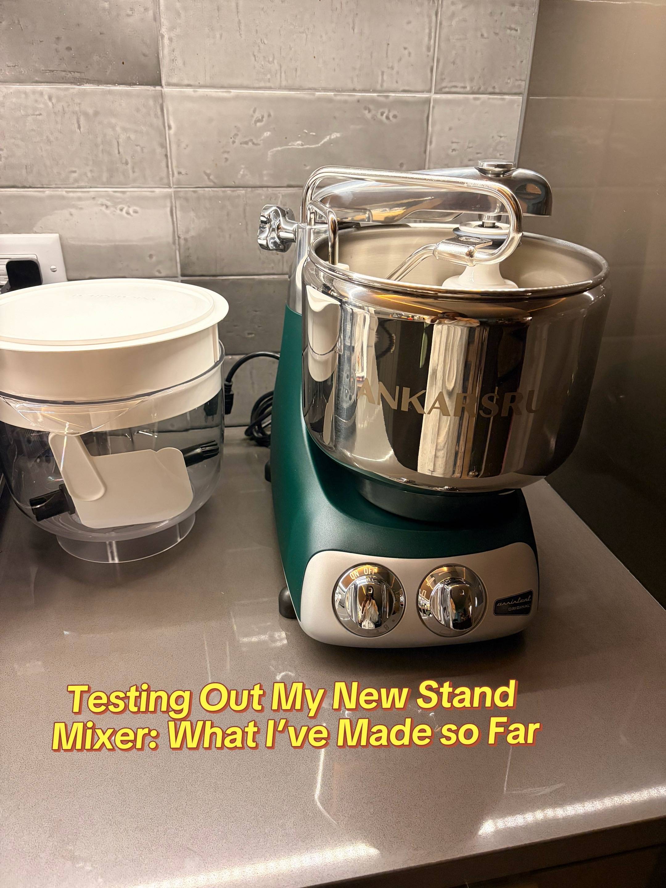 Testing out my new #ankarsrum stand mixer and it’s been fabulous so far! I was w