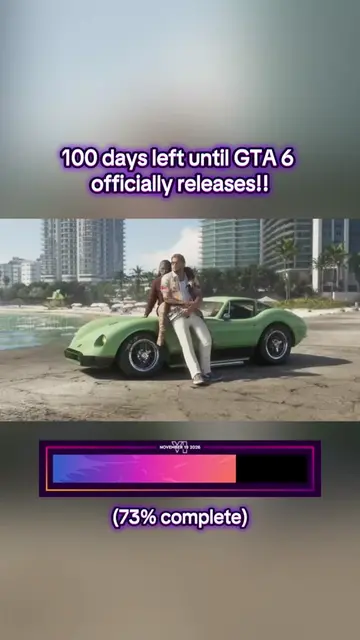 100 days left! 🎉 From now on we countdown everyday till release 🌴⏳ #gta6 #gta 