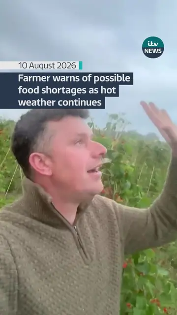 A Cheshire farmer is warning of possible food shortages as the hot weather conti